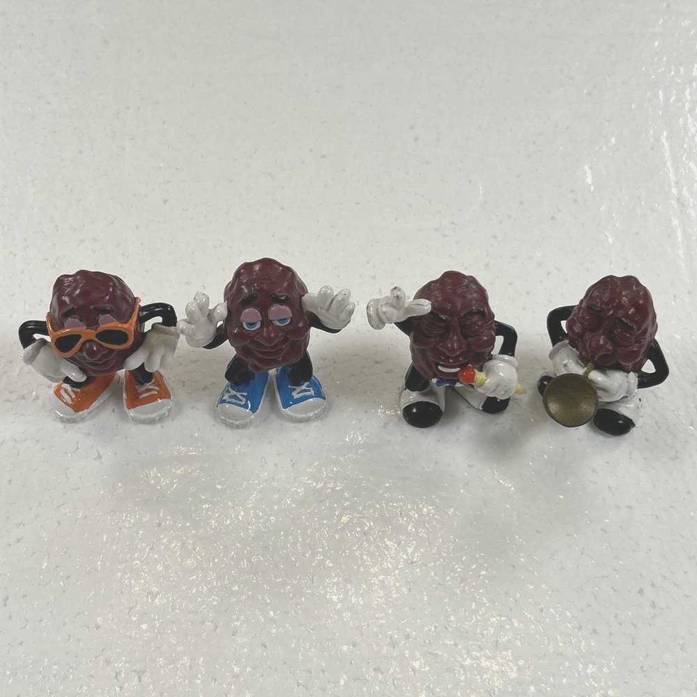 California Raisins PVC Figures Lot of 4 Vintage 1987 1988 CALRAB